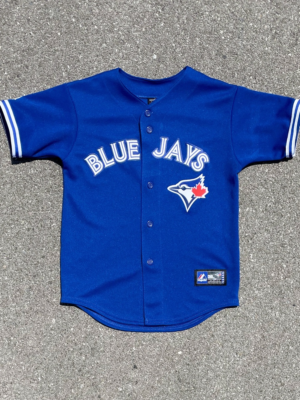 Vtg Majestic Toronto Blue Jays Jersey Made in USA Youth M Blokecore Gorpcore